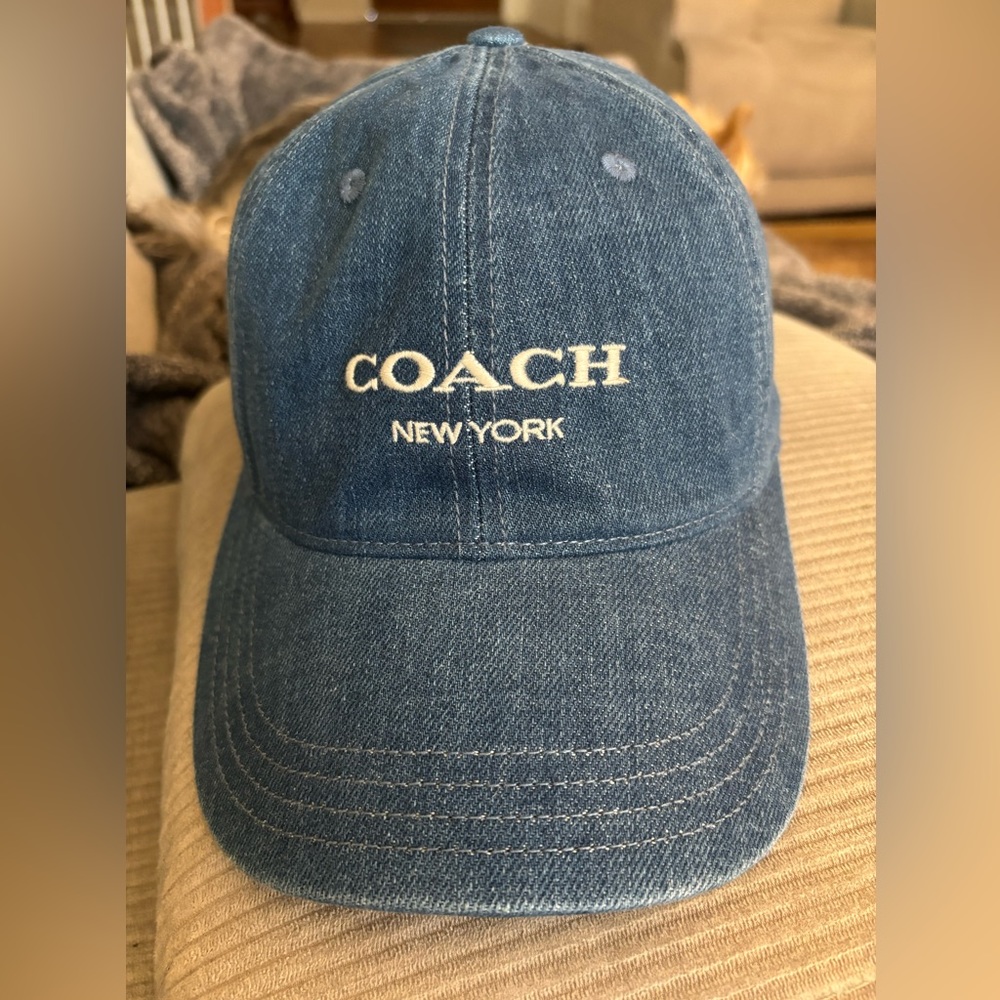 NWOT COACH DENIM HAT.  SIZE M/L